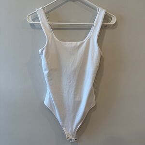 Good American sculpting modern tank white thong bodysuit sz 2
